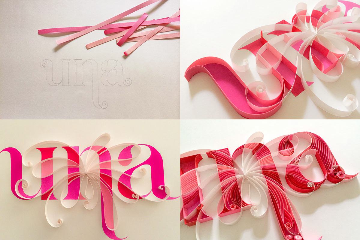 Paper Typography by Sabeena Karnik