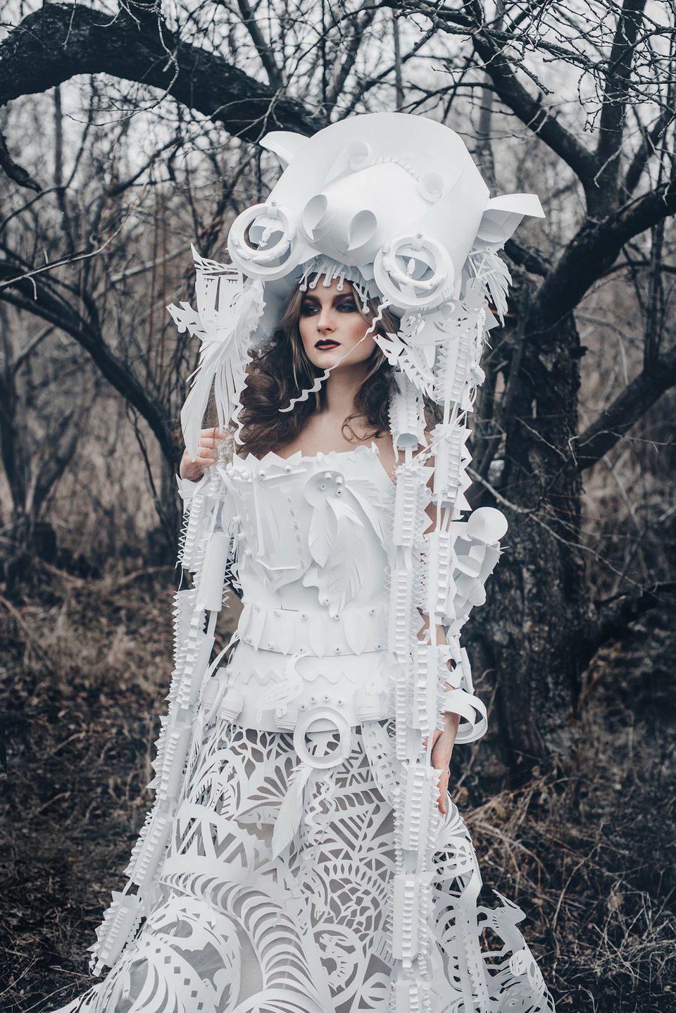 Asya Kozina Paper Fashion Sculpture