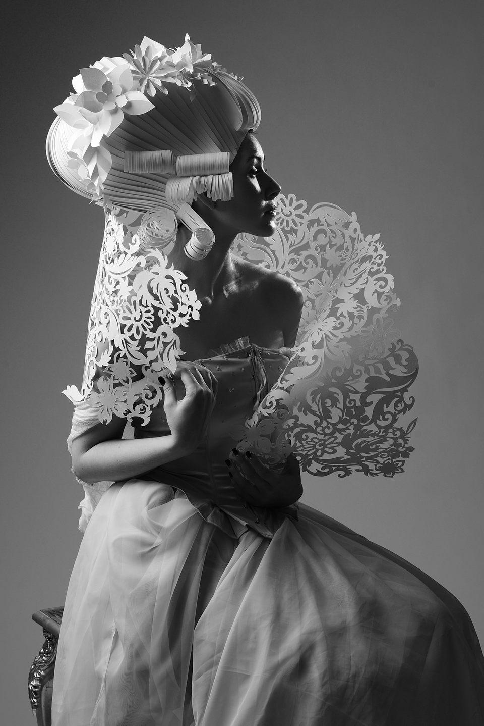 Asya Kozina Paper Fashion Sculpture