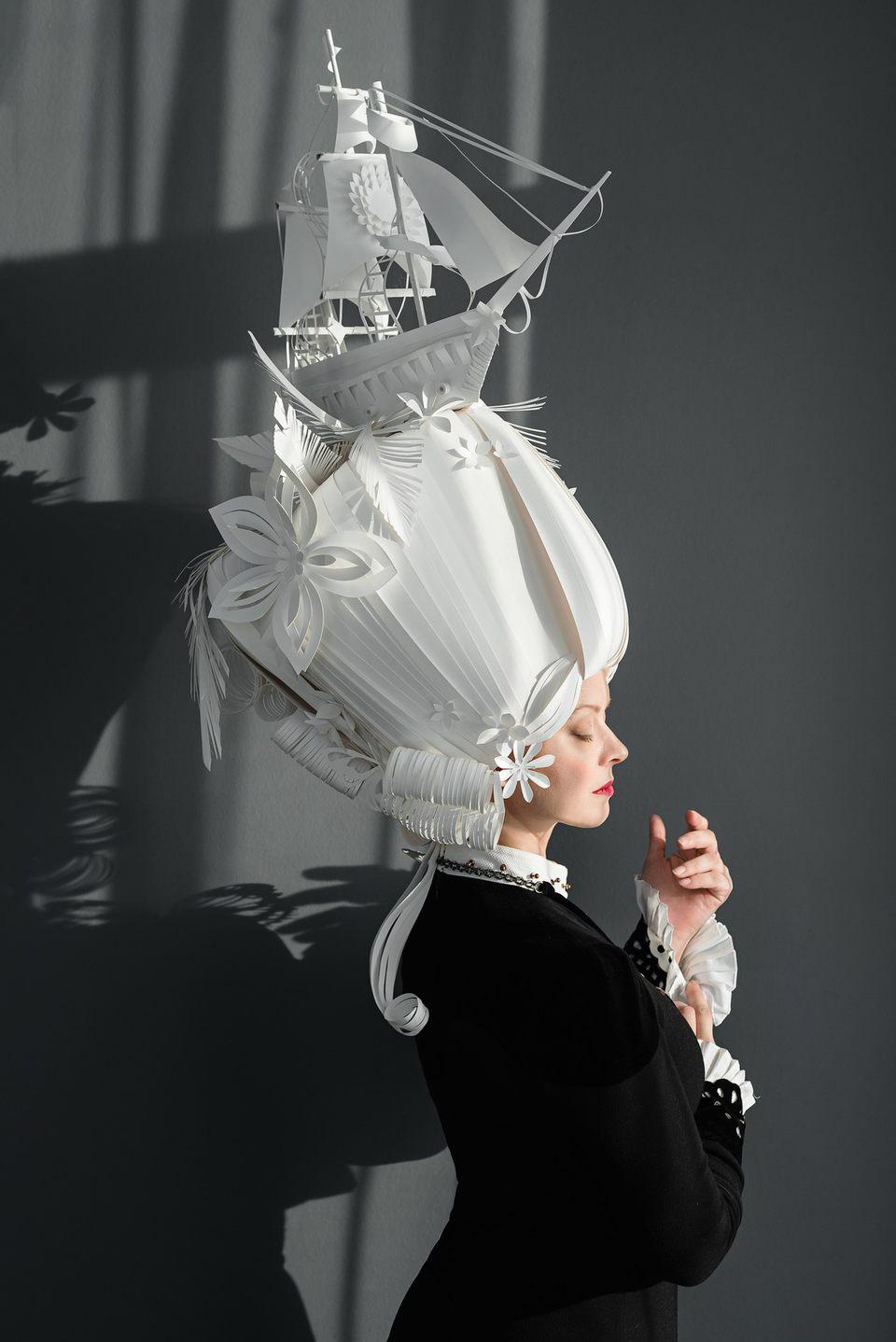 Asya Kozina Paper Fashion Sculpture