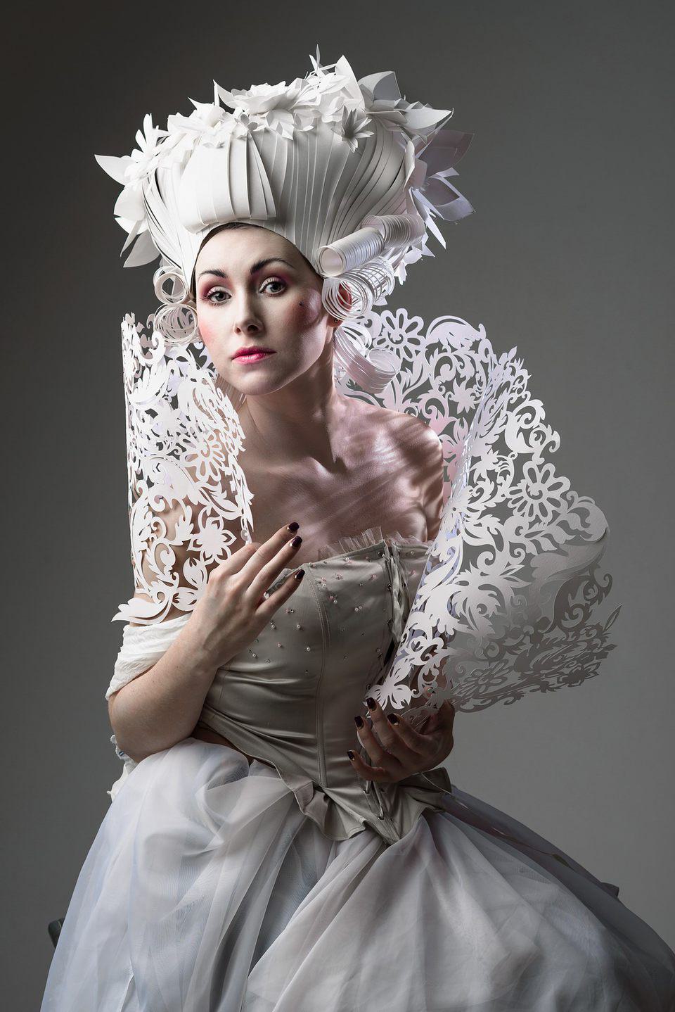 Asya Kozina Paper Fashion Sculpture