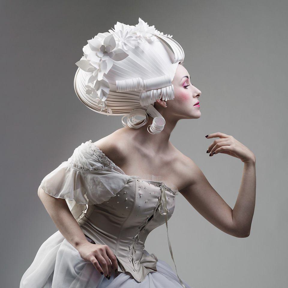 Asya Kozina Paper Fashion Sculpture