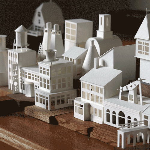 Paperholm, a miniature paper city by Charles Young