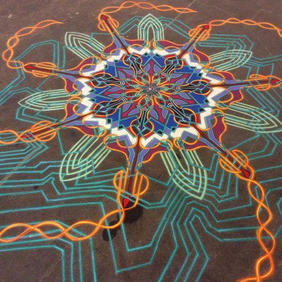 Sand Painting: Museum- Gallery - Public Space - Joe Mangrum