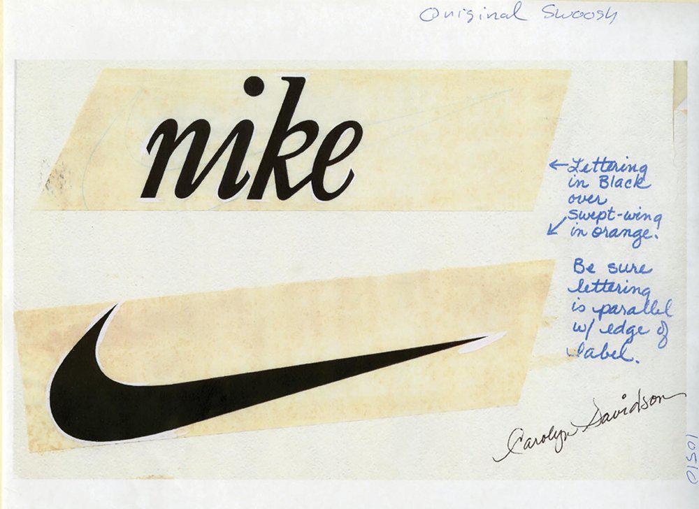 Original Logo Sketch by Carolyn Davidson, 1971