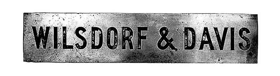 Original Wilsdorf and Davis Logo Etched into Metal