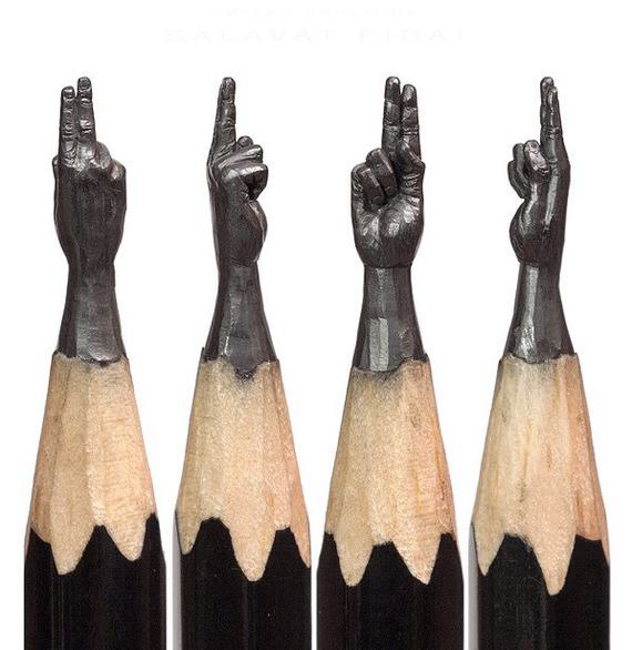 Salavat Fidai Graphite Pencil Sculptures