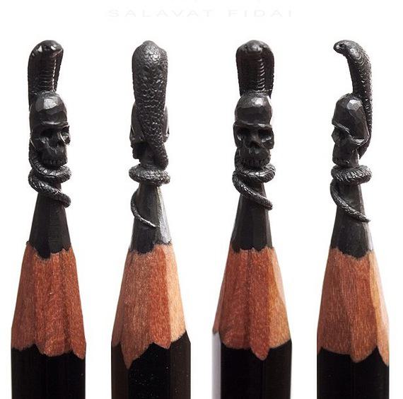 Salavat Fidai Graphite Pencil Sculptures