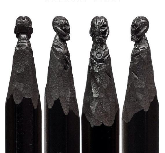 Salavat Fidai Graphite Pencil Sculptures