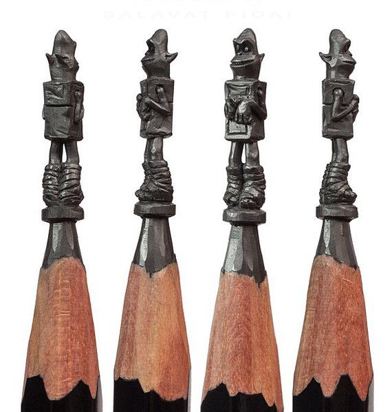 Salavat Fidai Graphite Pencil Sculptures