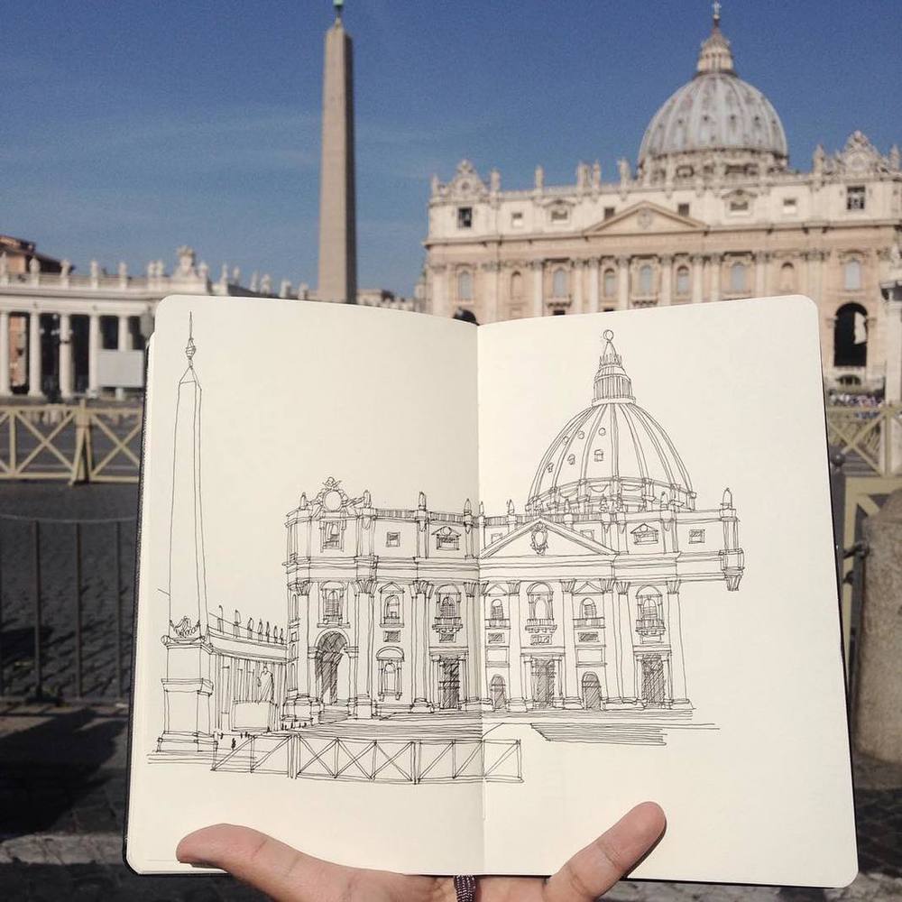 Architectural_Sketch_by_TendToTravel