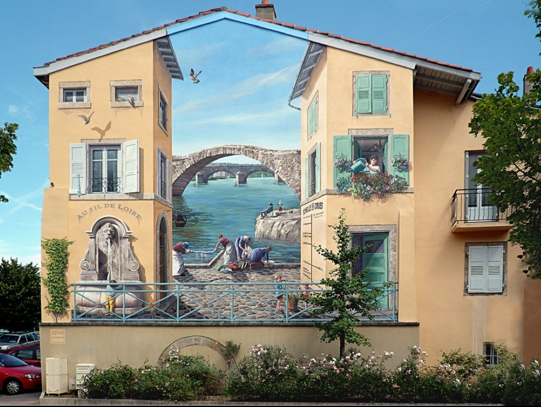 Image of Faux Facade Murals by Patrick Commecy