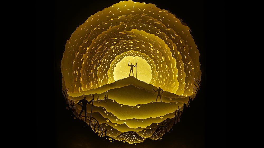 Image of Hari and Deepti Papercut Dioramas