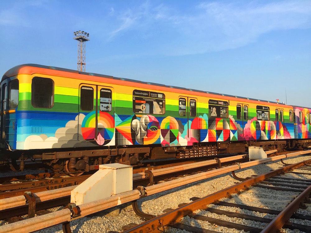 Image of Kiev Metro Painting by Okuda San Miguel