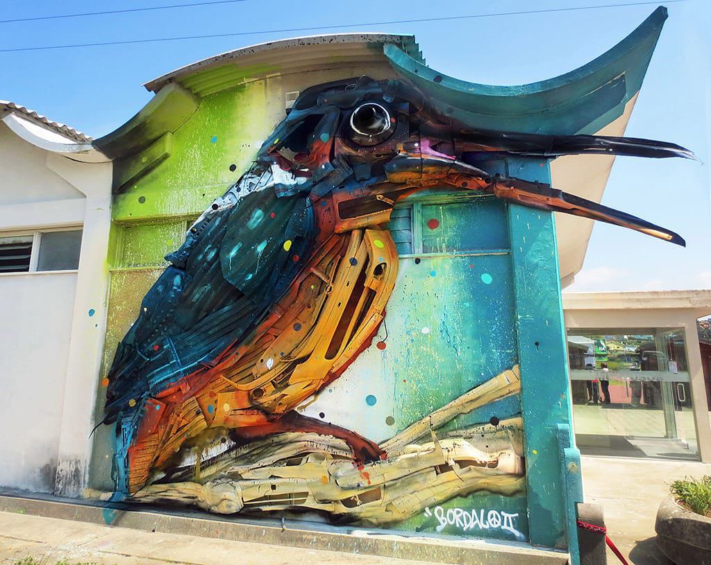 Upcycled Animal Portraits by Bordalo II